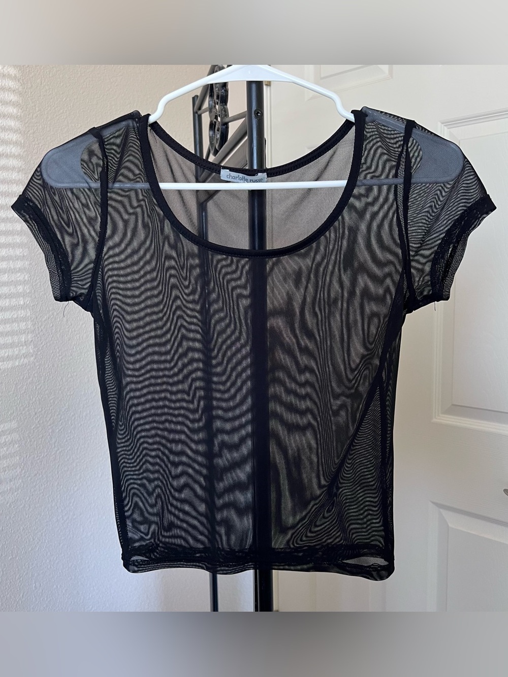 small black mesh top